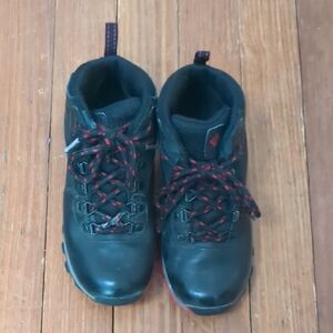 Timberland Black Hiking Boots with Red Accents